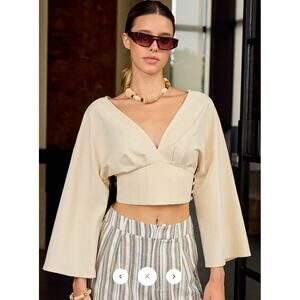 NWT Commense V-Neck Crop Top Sz XL